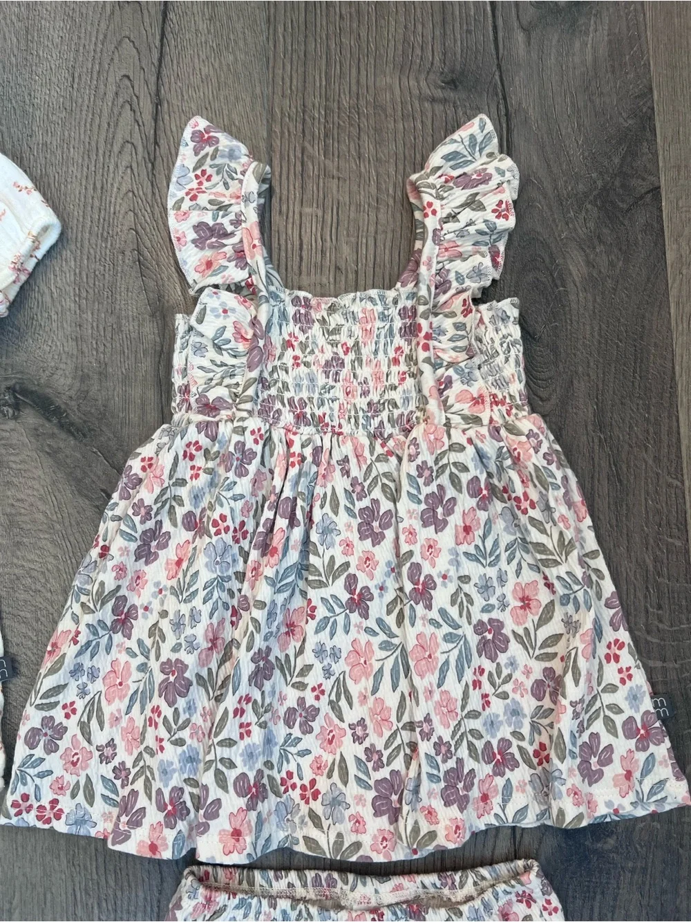 Floral Cotton Top & Bloomer Sets - 6-9 mo.